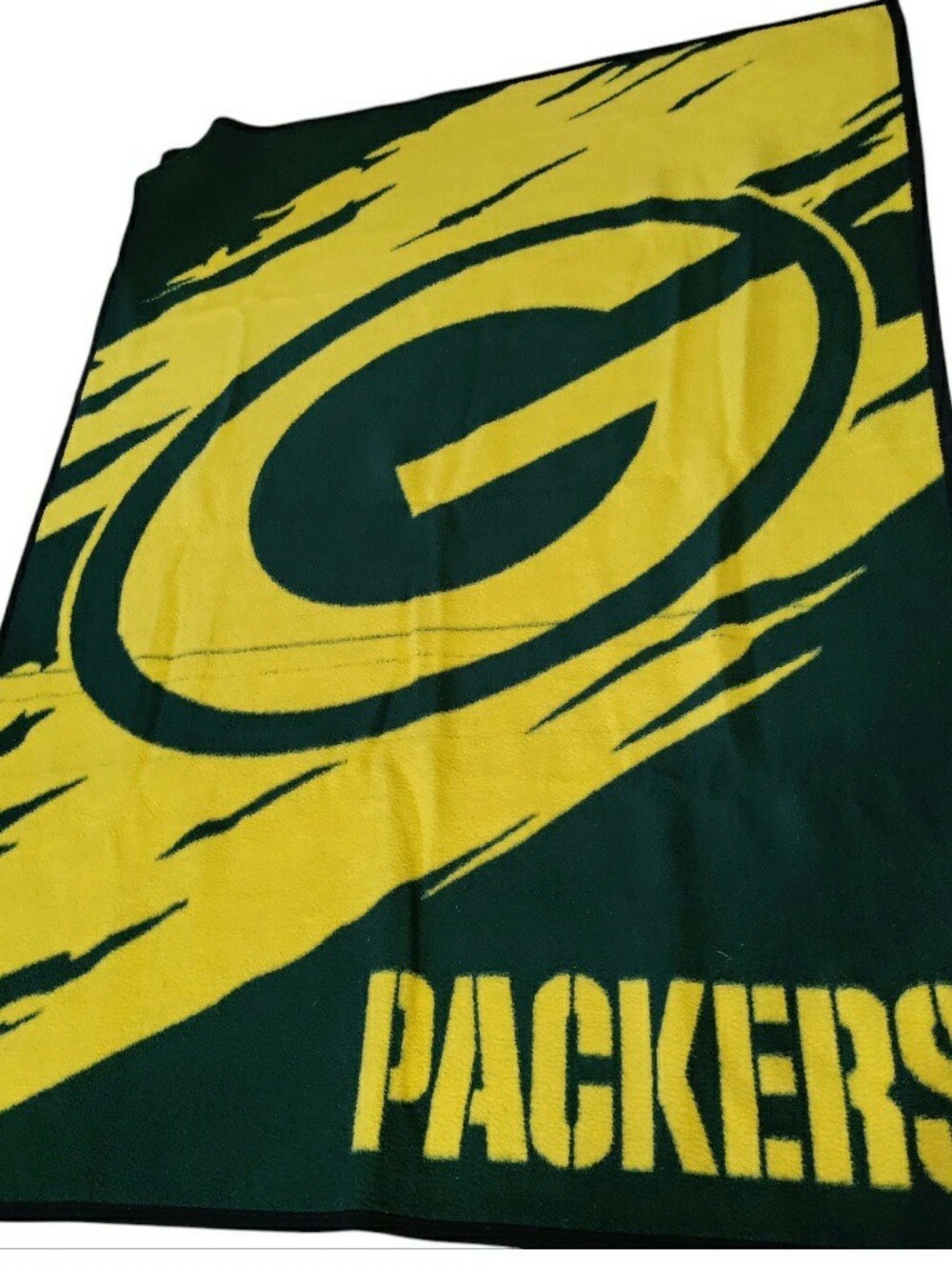 Vintage Green Bay Packers Plush Blanket Biederlack